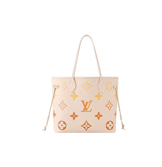 Louis Vuitton Neverfull MM Monogram Empreinte Leather Tote Bag - Rose Trianon/Saffron