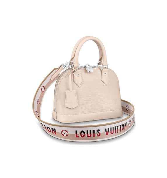 Louis Vuitton Blush Pink Textured Leather Dome Satchel Bag with Strap