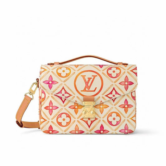 Louis Vuitton Luxury Sunset Gradient Monogram Crossbody Bag with Gold Hardware