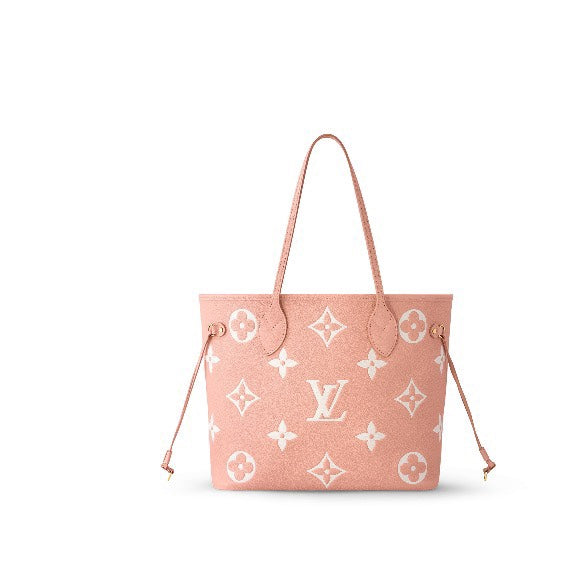 Louis Vuitton Blush Pink Monogram Leather Tote Bag with Shoulder Straps