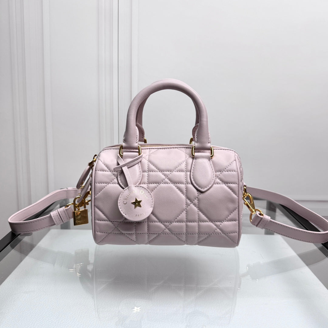 Christian Dior Vibe Micro Bowling Bag - Light Purple Quilted Lambskin