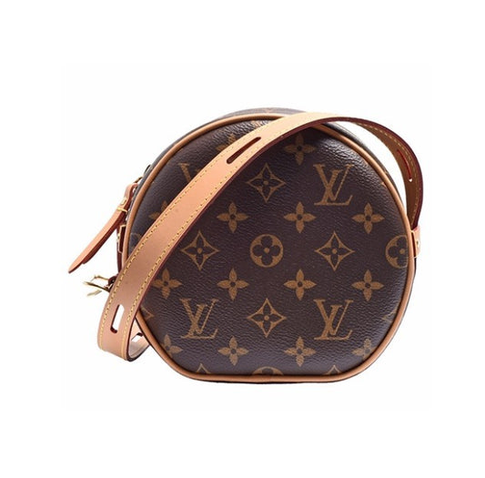 Louis Vuitton Vintage Brown Monogram Round Crossbody Shoulder Bag