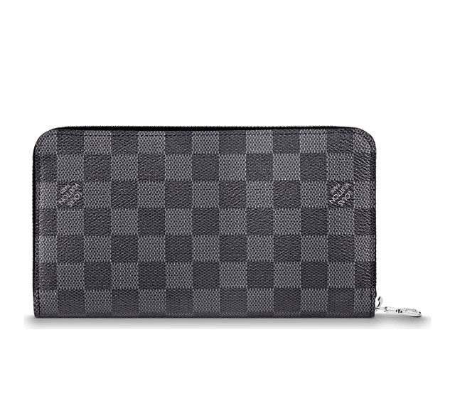 Louis Vuitton Classic Grey Checkerboard Zip-Around Long Clutch Wallet
