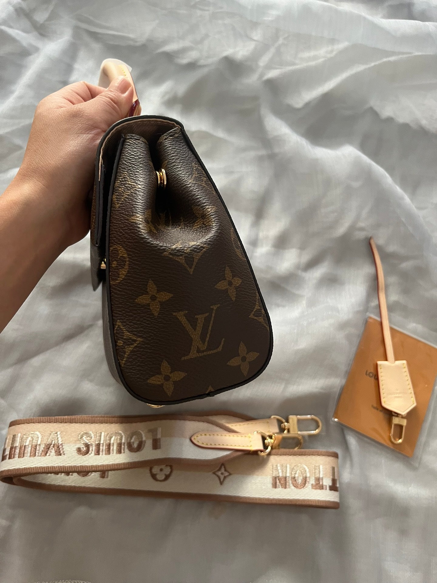 Louis Vuitton Vintage Monogram Canvas Mini Top Handle Bag with Crossbody Strap