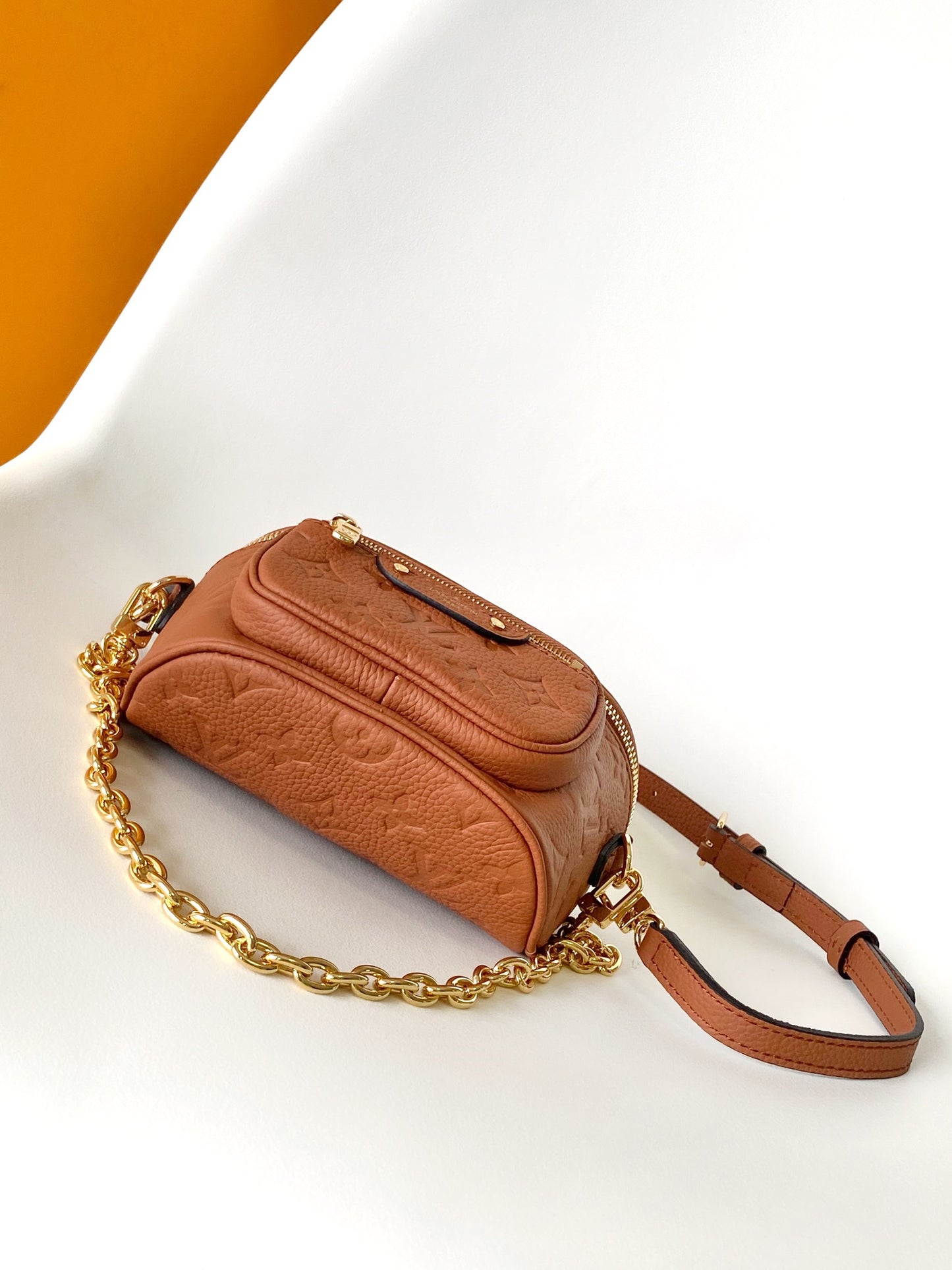 Louis Vuitton Mini Bumbag Monogram Empreinte Leather Cognac