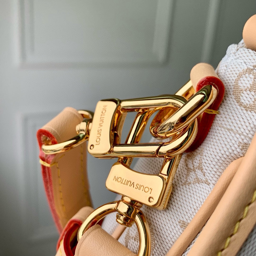 Louis Vuitton Saumur BB Monogram Empreinte Leather Handbag - Creme/Gris