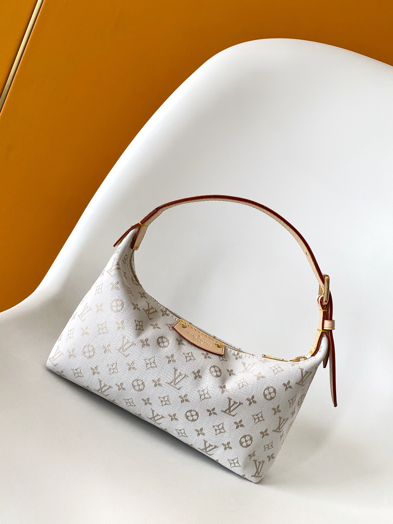 Louis Vuitton Monogram Idylle Croissant MM Shoulder Bag - Grey