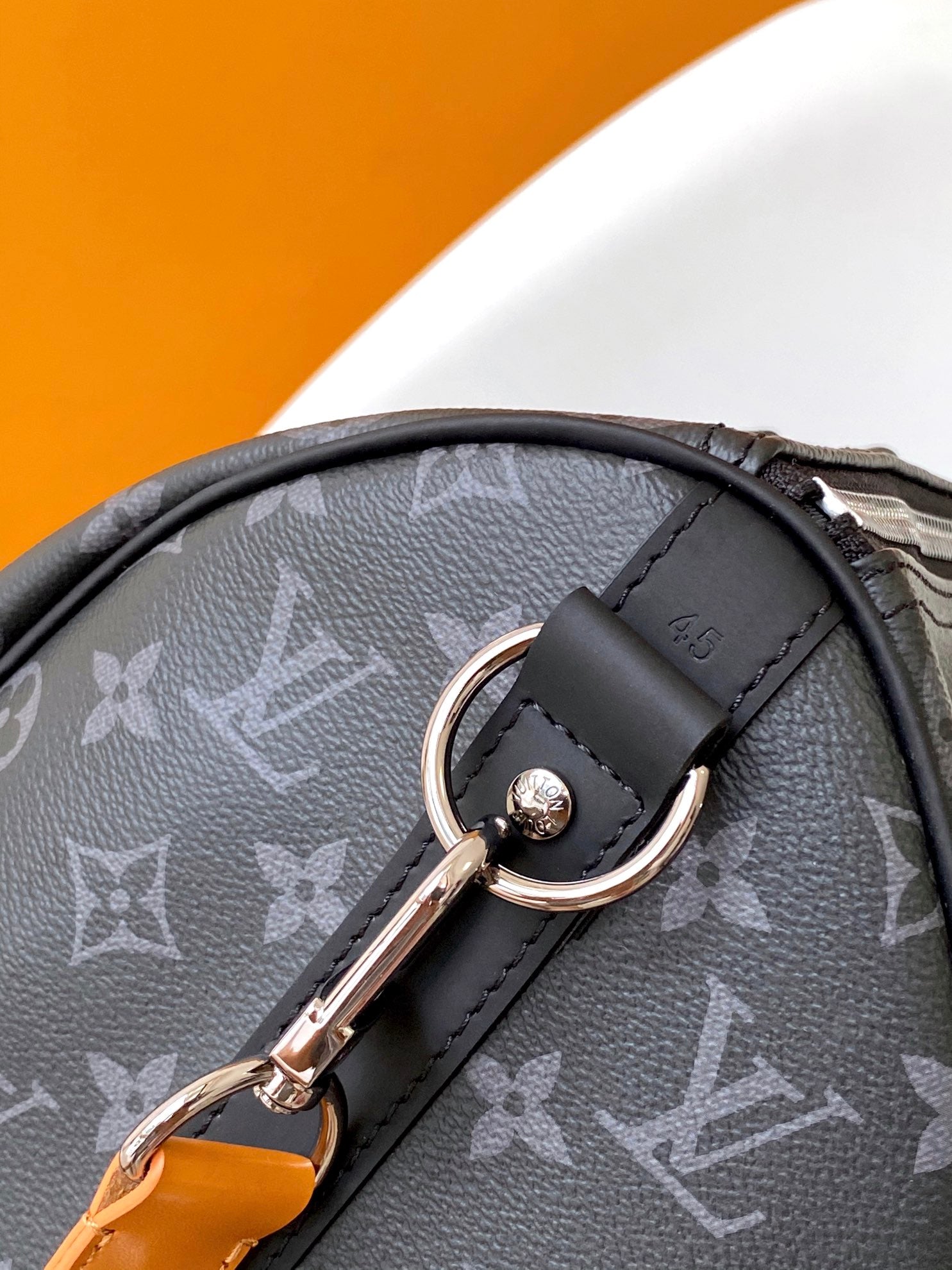 Louis Vuitton Charcoal Monogram Travel Duffel Bag with Adjustable Shoulder Strap