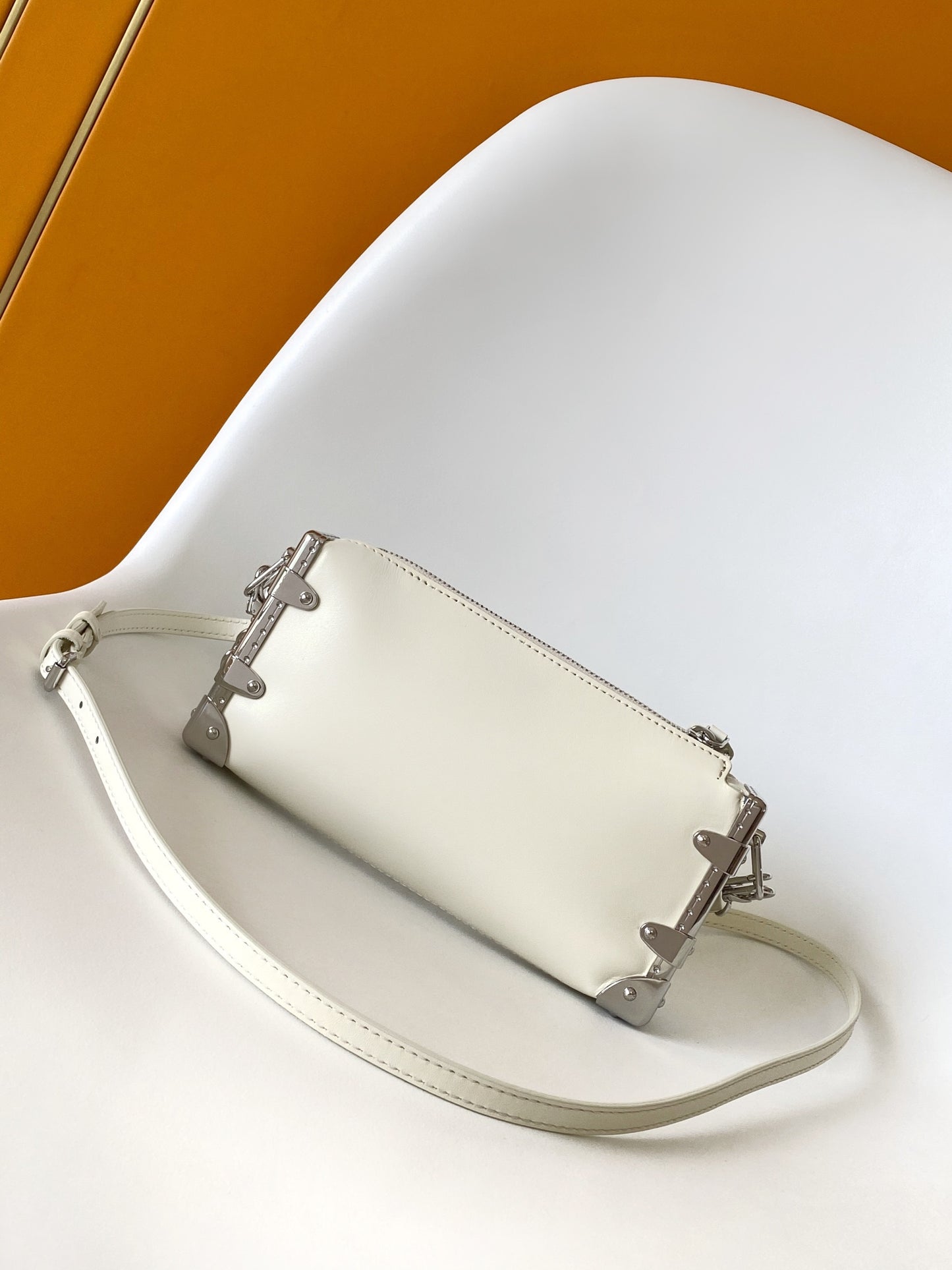 Louis Vuitton Side Trunk PM Calf Leather Handbag - Sand Beige