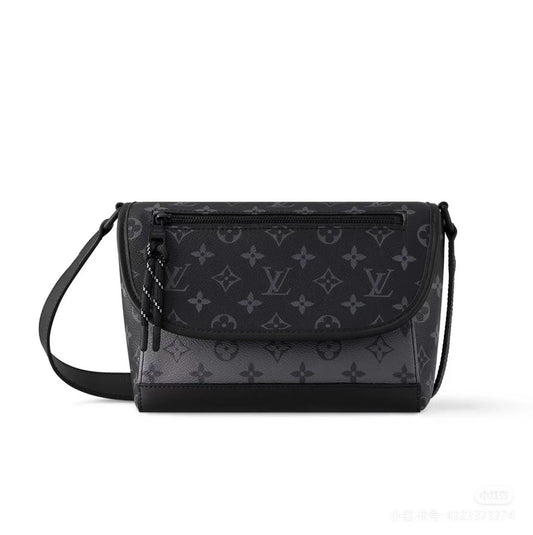 Louis Vuitton Outdoor Messenger Bag Monogram Eclipse Canvas Black