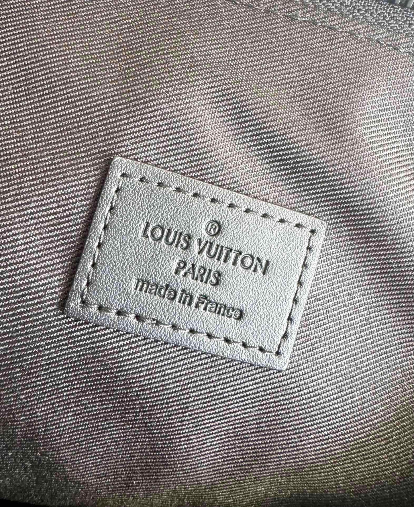 Louis Vuitton Brown Checkered Leather Wristlet Clutch Bag with Front Pocket