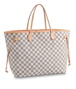 Louis Vuitton Classic Grey and White Checkerboard Canvas Shoulder Tote Bag