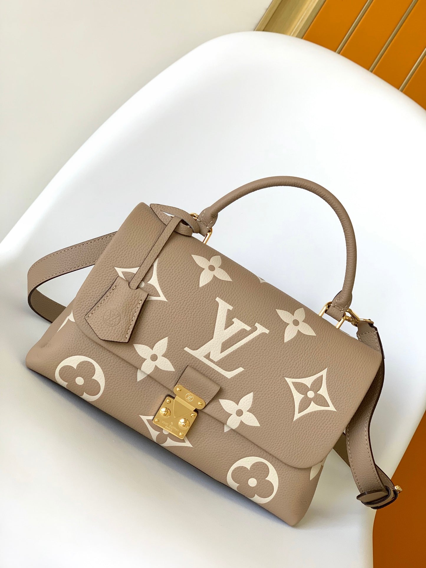 Louis Vuitton Madeleine BB Monogram Empreinte Leather Bag - Tourterelle / Crème
