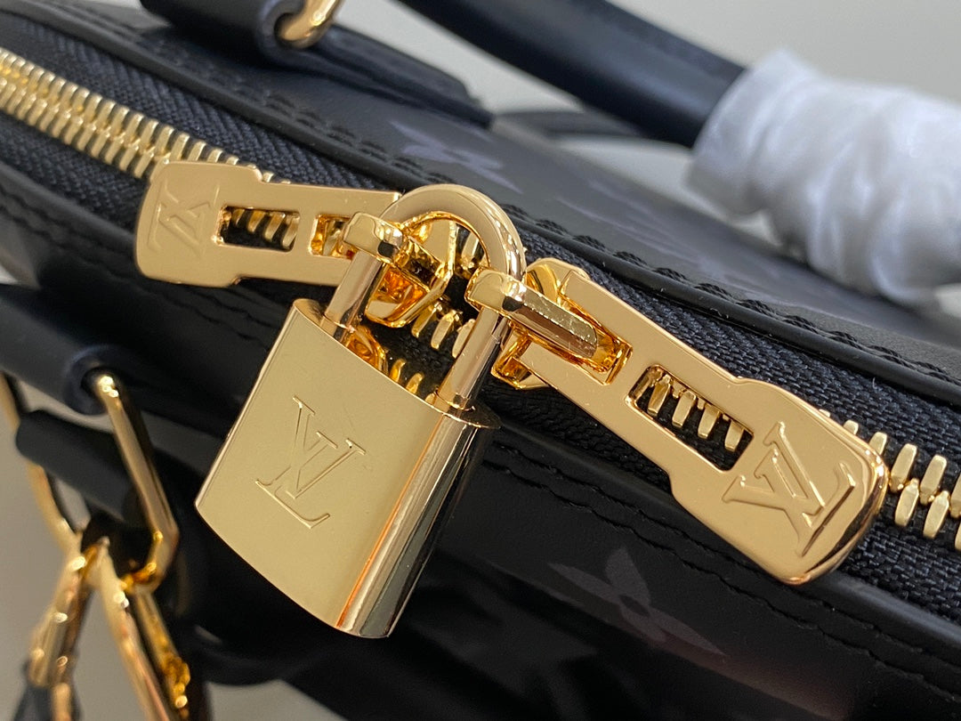 Louis Vuitton Neo Alma BB Monogram Empreinte Leather Handbag - Black