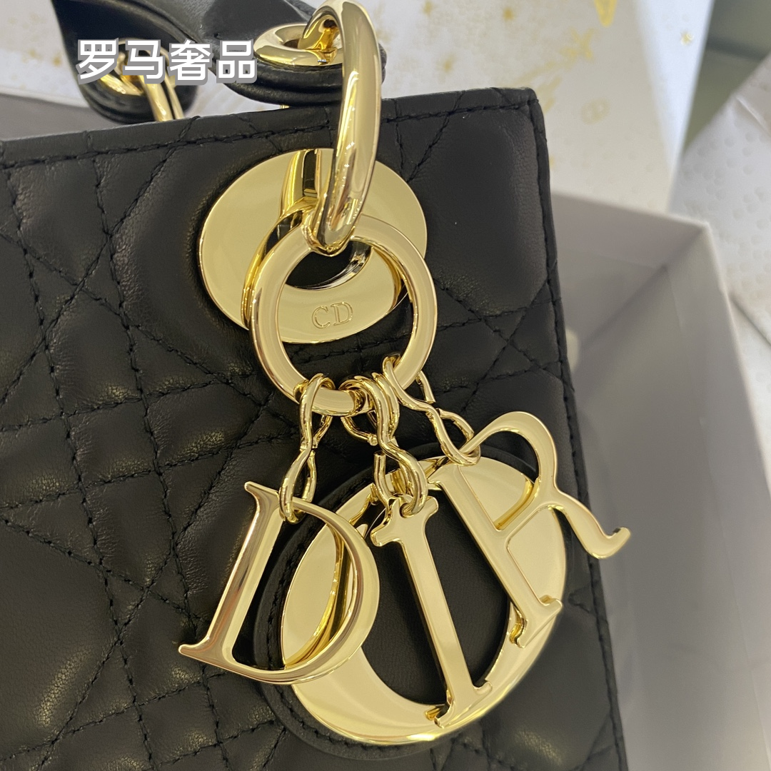 Dior Classic Beige Quilted Leather Top Handle Handbag with Gold Hardware