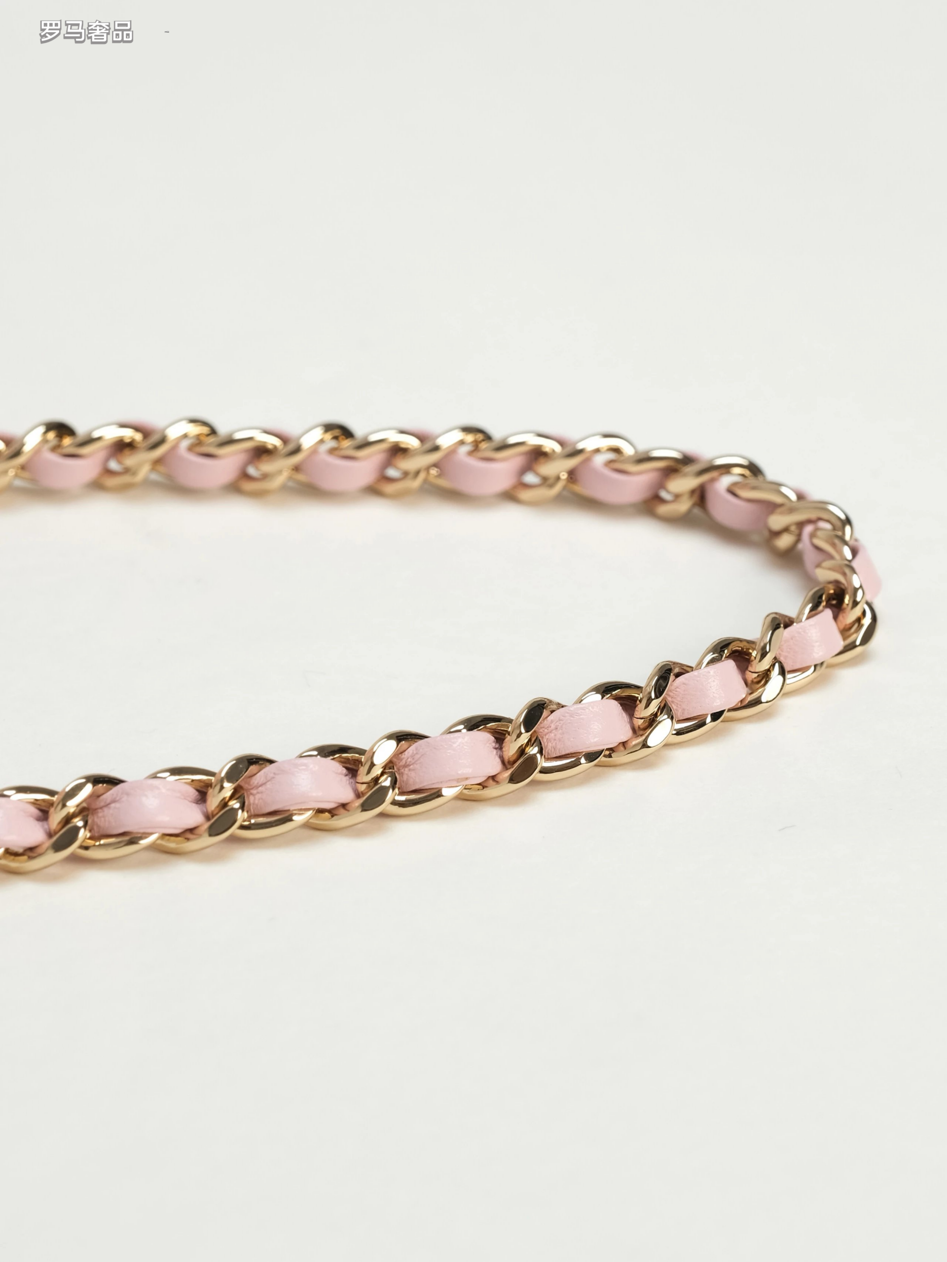 Pink Quilted Top Handle Handbag with Gold-Tone Chain Strap