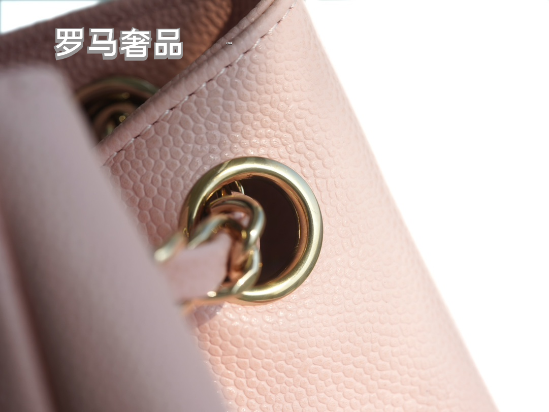 Chanel Quilted Pink Leather Backpack with Gold-Tone CC Logo