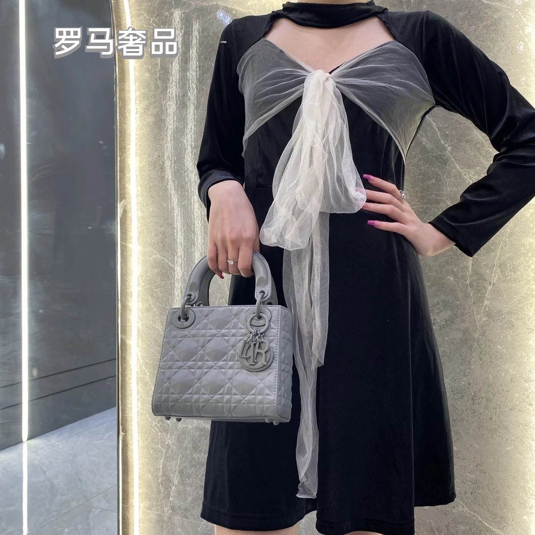 Christian Dior Micro Lady Dior Bag Beige Cannage Lambskin