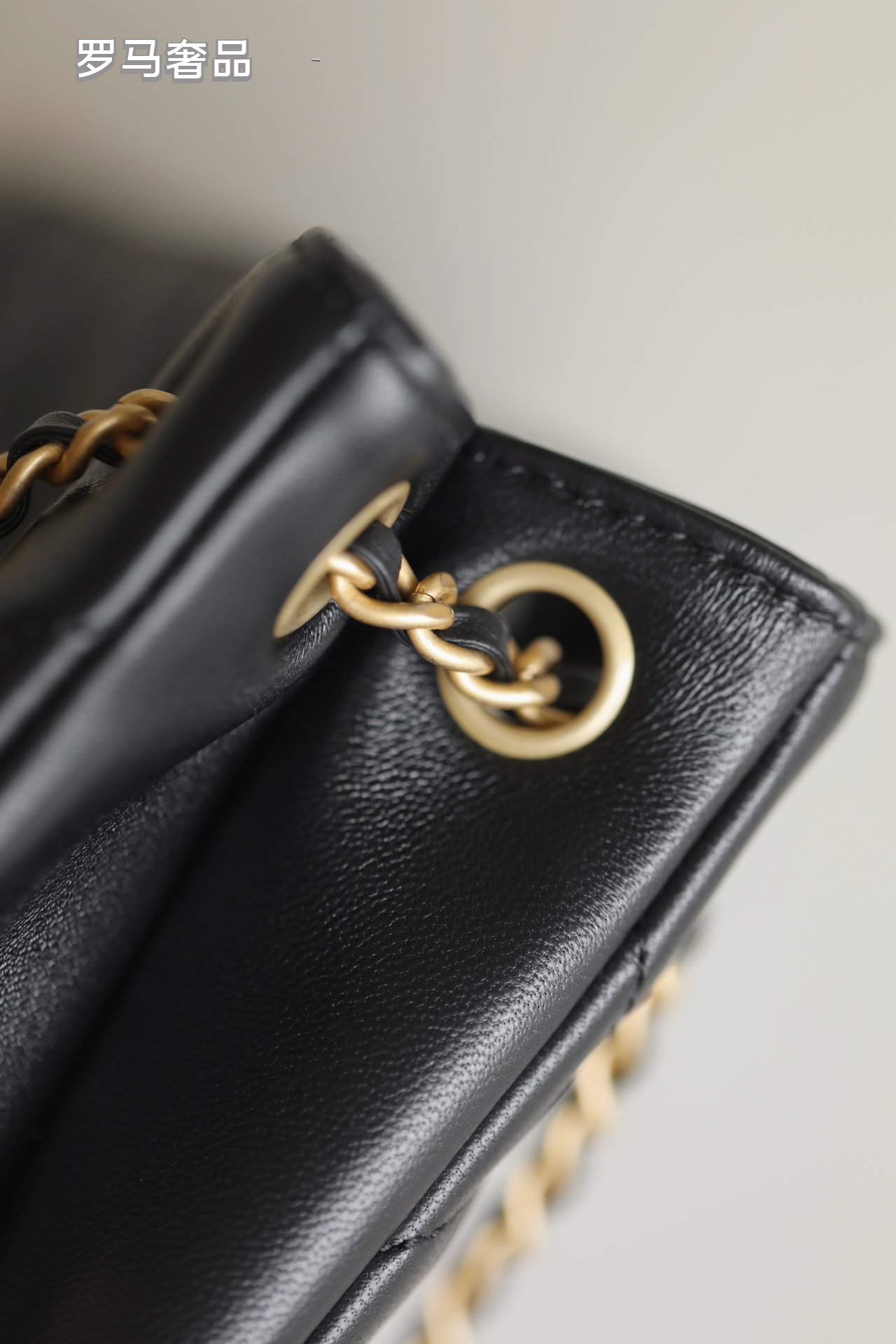 Chanel Black Quilted Leather Flap Bag with Large Gold CC Logo