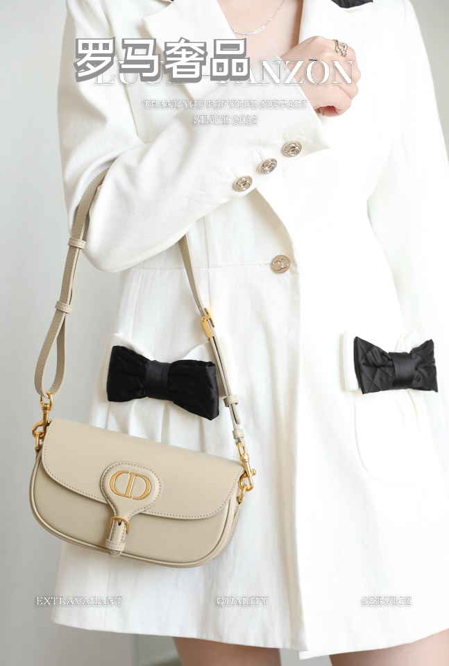 Women's Elegant Beige Leather Shoulder Bag with Gold Hardware Logo