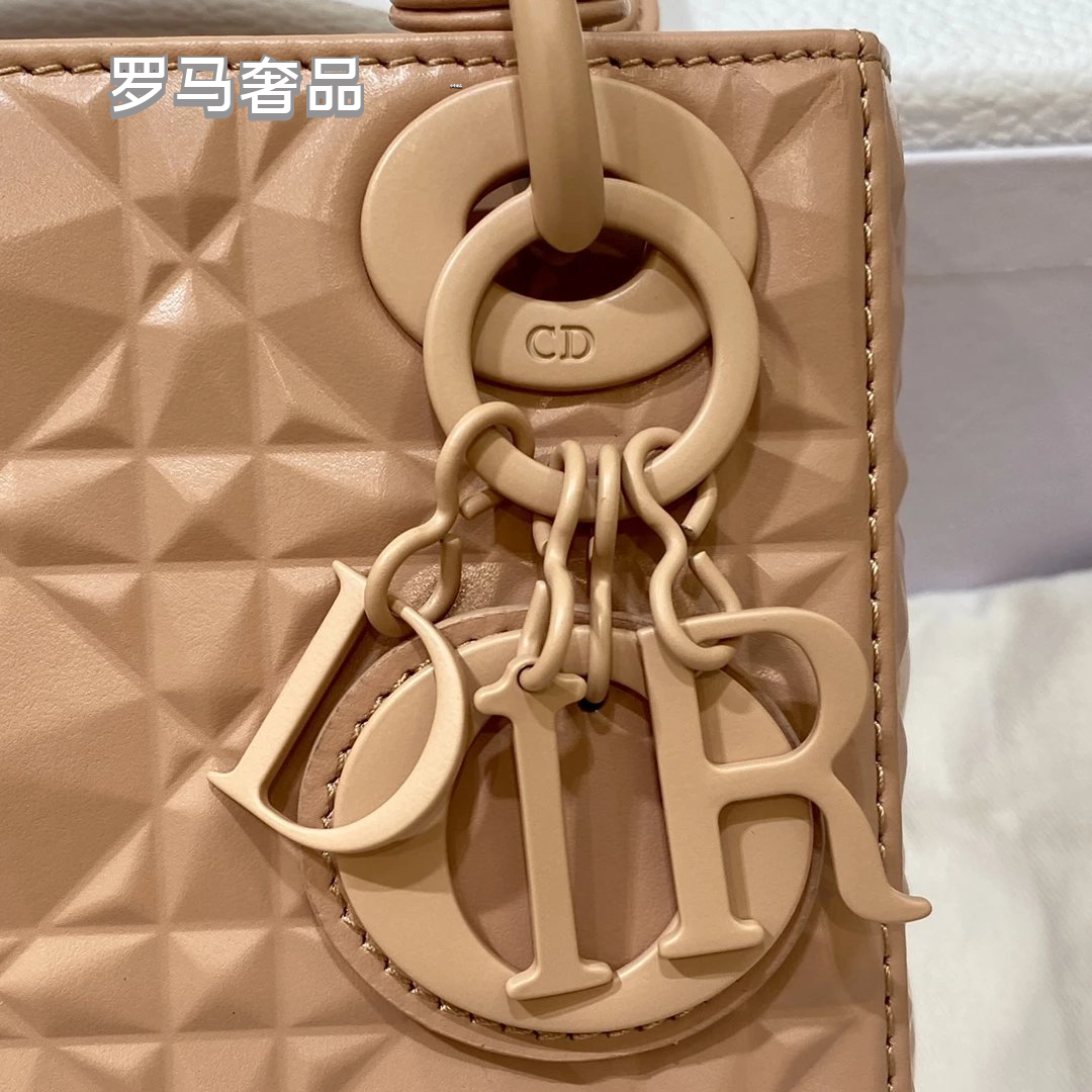 Christian Dior Micro Lady Dior Bag Beige Cannage Lambskin